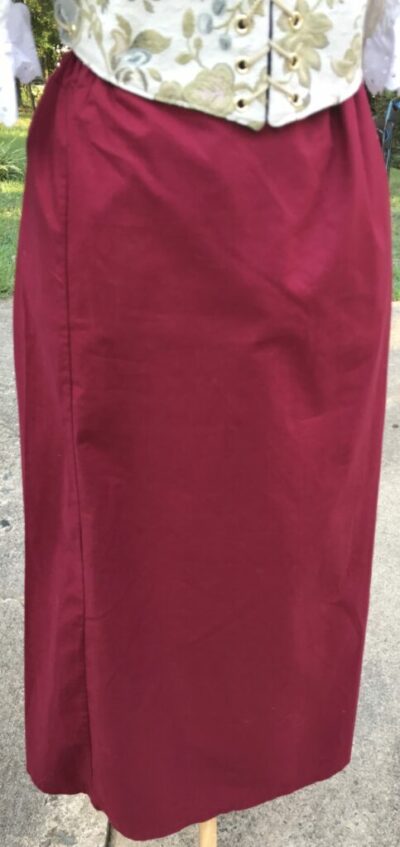 Cotton skirt in Burgandy, Medium to Large
